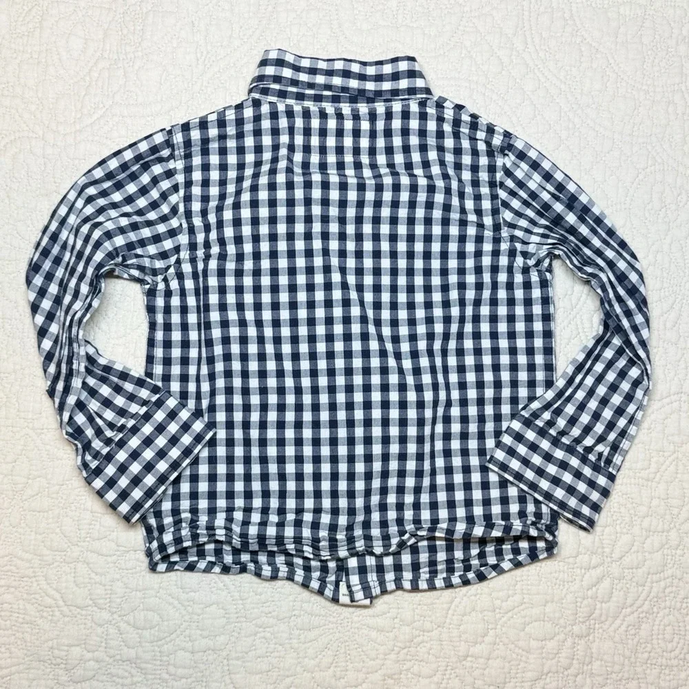 West Virginia Mountaineers Youth 2T Button Up Blue Gingham Shirt Garb Team WVU